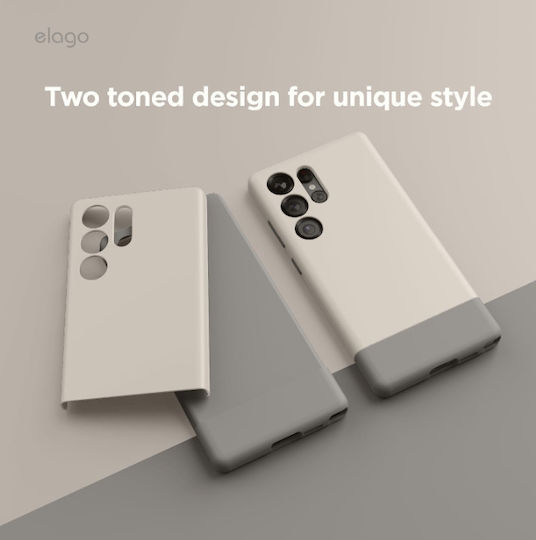 Elago Glide Back Cover Πλαστικό / Σιλικόνης Stone / Medium Grey (Galaxy S25 Ultra)