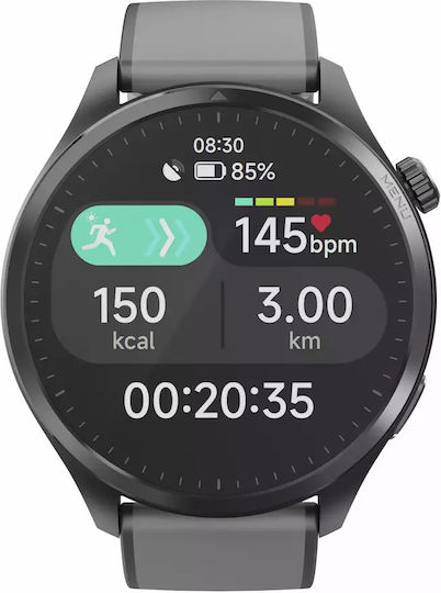 HAMA 9000 47mm Smartwatch με SIM και Παλμογράφο (Γκρι)