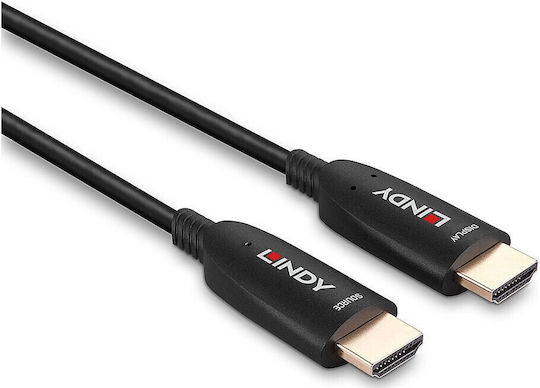 Lindy Cable HDMI male - HDMI male 100m Μαύρο
