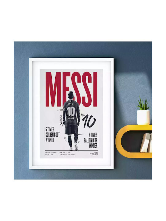 Leo Messi Рамка Дърво 30x40см