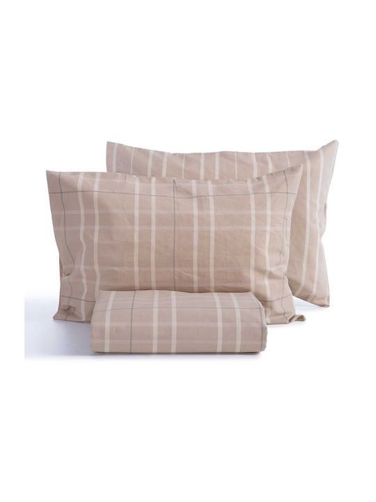 Nef-Nef Homeware Duvet Cover Set Cotton Queen with 2 Pillowcases 240x230 Highlar Olive (036300)