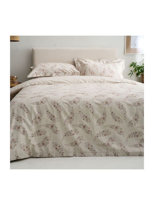 Vesta Home Подредба Пликове За Завивки Памук 260x240см King Size С 2 Калъфки За Възглавници Karen Бежов