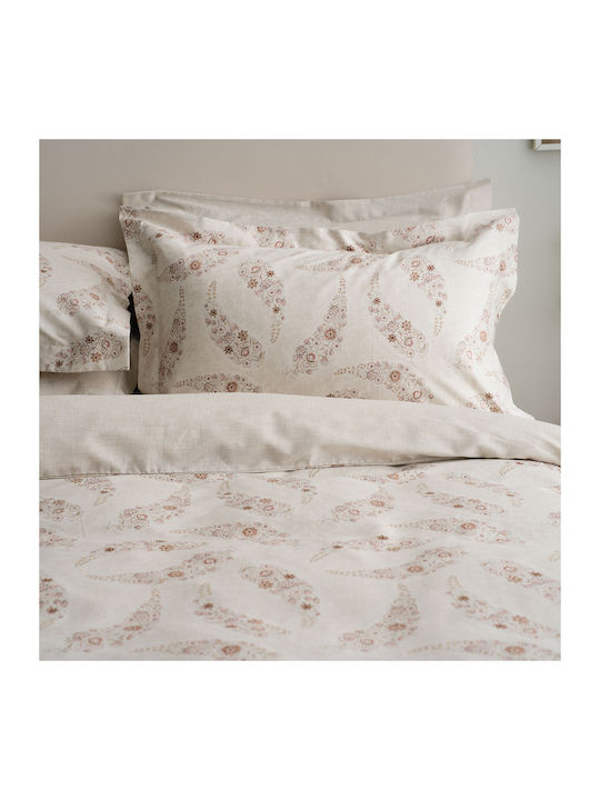 Vesta Home Подредба Пликове За Завивки Памук 260x240см King Size С 2 Калъфки За Възглавници Karen Бежов