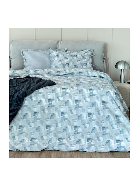 Palamaiki Duvet Cover Set Single with Pillowcase 170x250 Es104 Blue