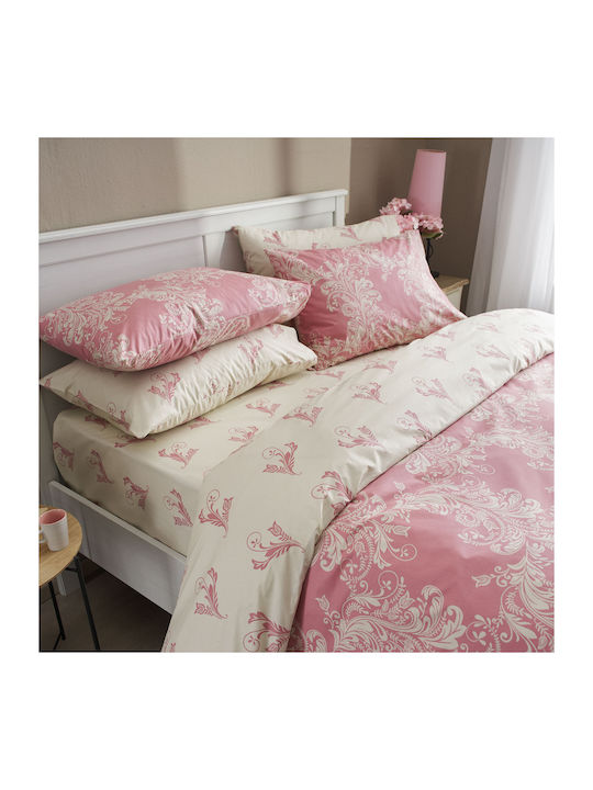 Charalambidis Textiles Duvet Cover Single 160x240 Lace Pink