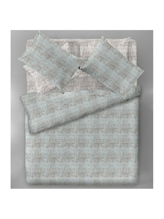 Saint Clair Set Husă de Pilotă Bumbac Super Dublă cu 2 Fețe de Pernă 225x253 Volcano Cerul