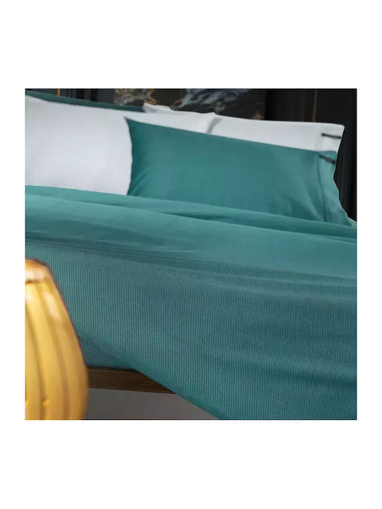 Guy Laroche Duvet Cover Cotton Satin Single 165x225 Minimal Petrol
