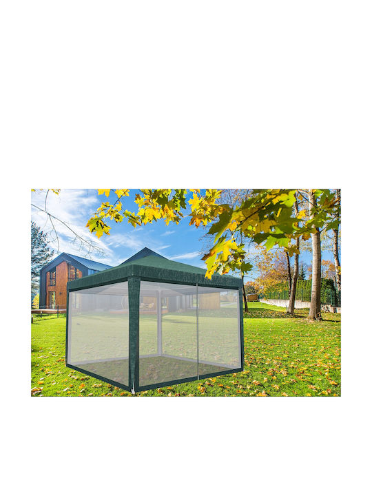 Square Pavilion Insect Netting Zipper 3x3m Green