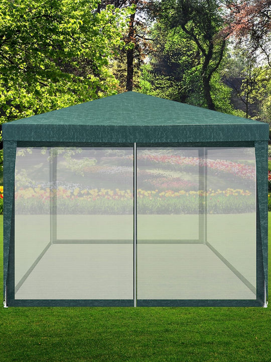 Square Pavilion Insect Netting Zipper 3x3m Green