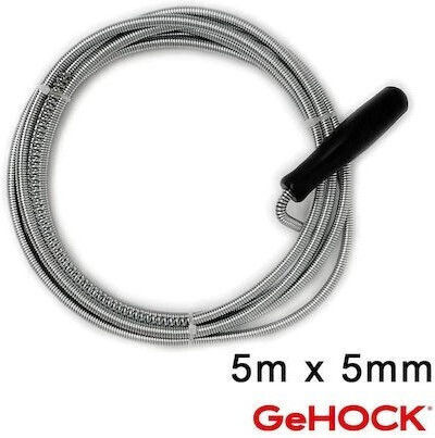 GeHock Steel Drain Unblockers 5m with Maximum Unclogging Thickness 5mm