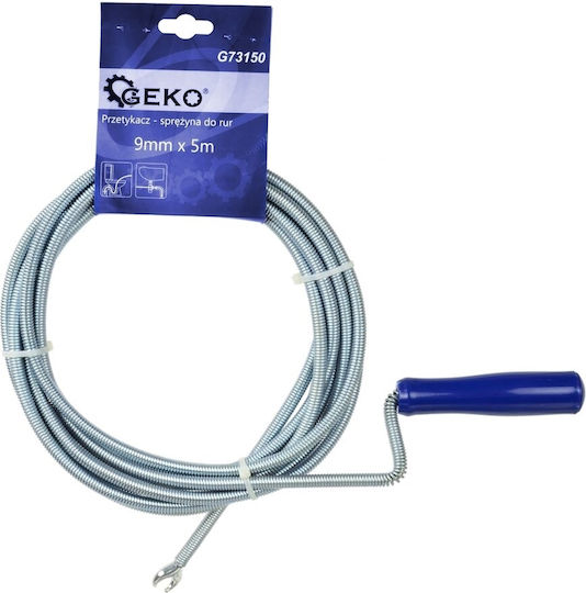 Geko Steel Drain Unblockers 1.5m with Maximum Unclogging Thickness 5mm