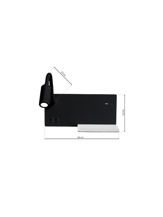 Eko Light Wall-Mounted Outdoor Light LED 2W with Natural White Light 30x20x20εκ.