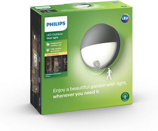 Philips MyGarden Capricorn Lumină de exterior montată pe perete LED IP44 6W cu Alb Cald Lumină