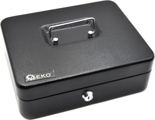 Geko Κουτί Ταμείου με Κλειδί G10902 Μαύρο