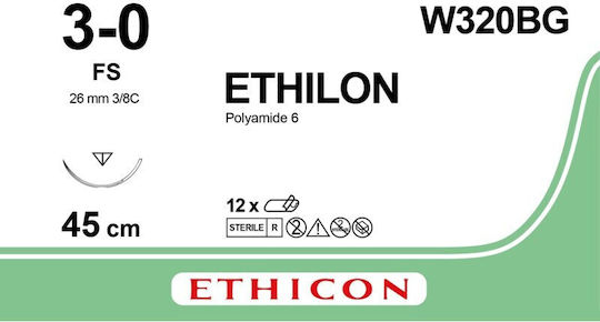 Ethicon Surgical Sutures Length 45cm Ethilon 3/0