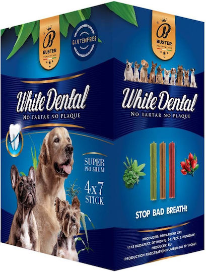 Buster Dent Premium Dental Sticks Medium Dog Dental Stick against Bad Breath for Medium Breeds 180gr 28pcs