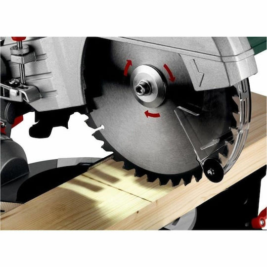 Metabo KGS 254 M Fierastrău Cu Tăietor De Unghi La Rețea 1800W Glisant Cu Ghid De Tăiere Laser Și Diametru Disc 254mm