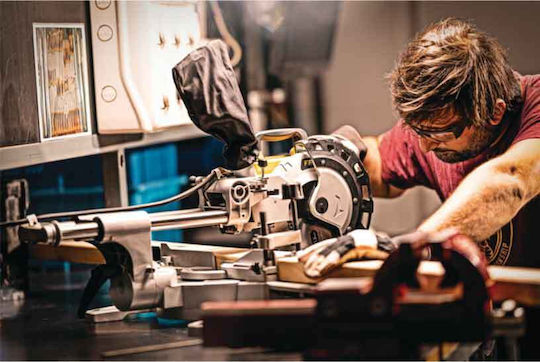 FFG SCMS 210 PLUS Miter Saw Electric Sliding with Power 1450W, Laser Guide & Cutting Disc Diameter 210mm