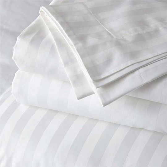 Lino Home Capri Hotel Sheet White King Size 280x280cm 100% Cotton 1pcs