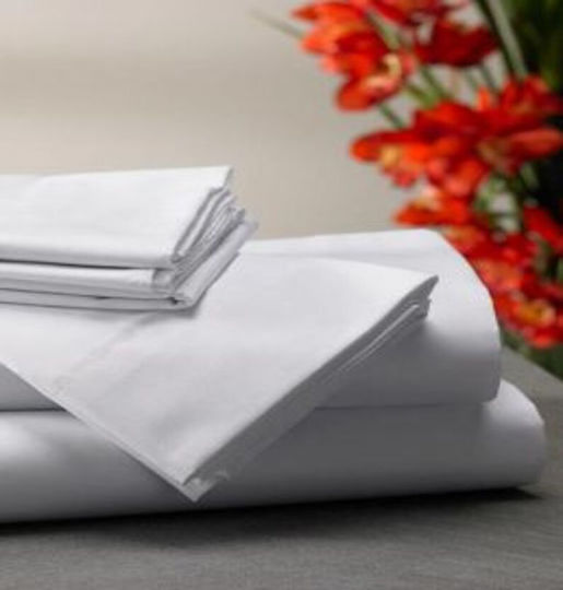 Sunshine Dafni Hotel Sheet White Queen Size 240x270cm Cotton & Polyester 1pcs