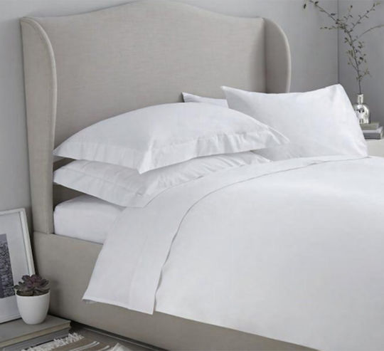 Flamingo Hotel Sheet White Single 160x260cm Cotton & Polyester 1pcs