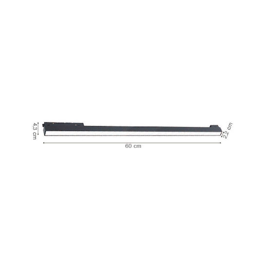 Inlight LED Γραμμικό Φωτιστικό Οροφής Ρυθμιζόμενο Λευκό Μ61.5xΒ2.4εκ.