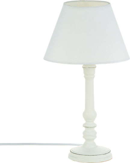 Click Wood Table Lamp for Socket E14 with White Shade and Base 3pcs