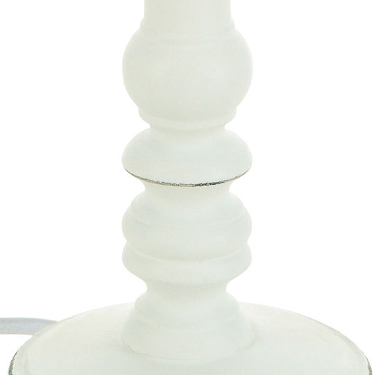 Click Wood Table Lamp for Socket E14 with White Shade and Base 3pcs