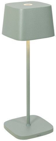 Zafferano Tischlampe LED mit Grün Schirm und Basis