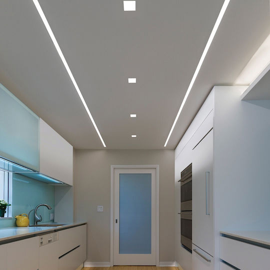 VK Lighting LED Γραμμικό Χωνευτό Φωτιστικό Οροφής Φυσικό Λευκό IP20 Μ86xΒ7εκ.