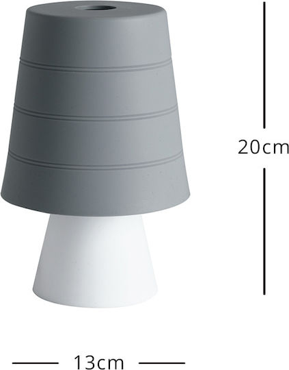 Fan Europe I-DRUM/L1 ARA Plastic Table Lamp for Socket E14 with Orange Shade and White Base