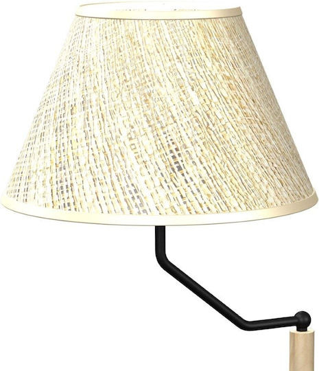 Eko Light Etna Metal Table Lamp for Socket E27 with Beige Shade and Black Base