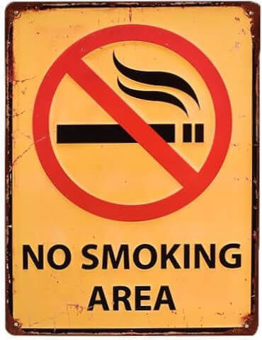 SP Souliotis Sign "Prohibition of Smoking " No Smoking 25x33cm