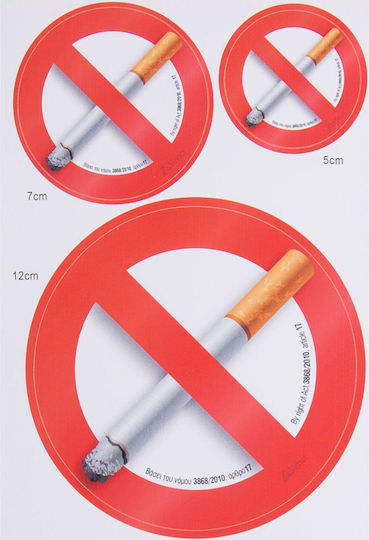 i-Sima Sign Sticker PVC "Prohibition of Smoking " 12x12cm 3pcs