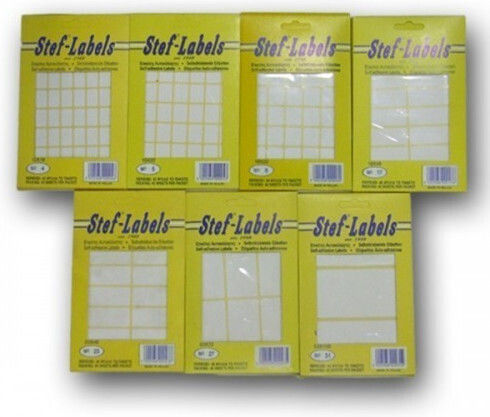 Stef Labels Small Adhesive Labels in White Color 36x50mm
