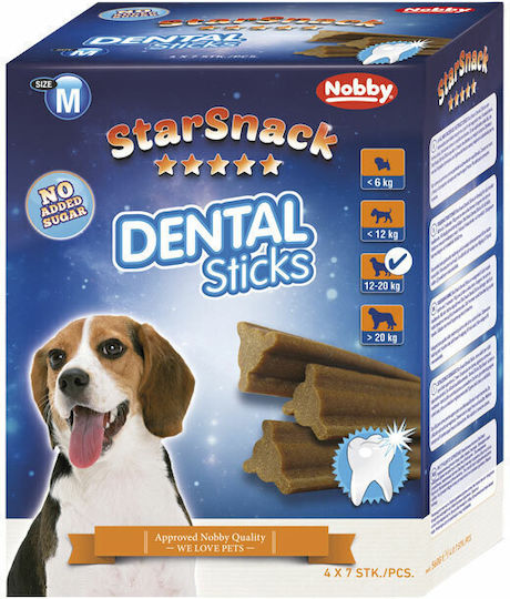 Nobby StarSnack Dental Sticks Medium Zahnpflege Stick Hund gegen Mundgeruch für Mittlere Rassen 400gr