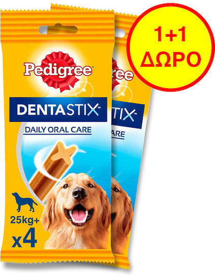 Pedigree Dentastix Zahnpflege Stick Hund für Große Rassen mit Geschmack Huhn 154gr 4Stück
