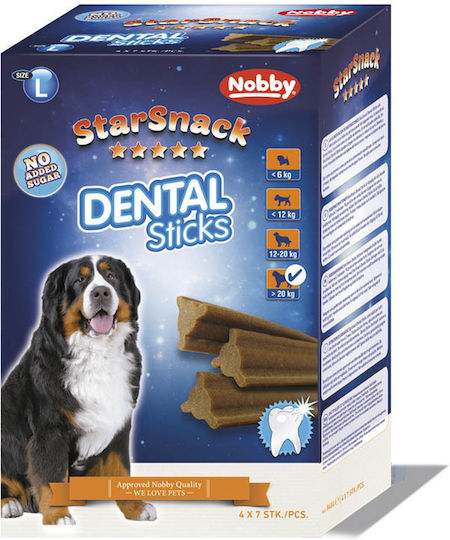 Nobby StarSnack Dental Sticks Large Zahnpflege Stick Hund gegen Mundgeruch für Große Rassen 840gr 28Stück