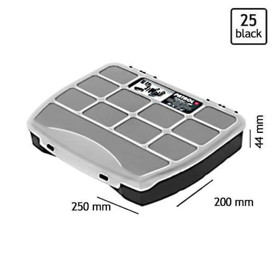 Patrol Domino Tool Compartment Organiser 12 Slot Black 25x20x4.4cm