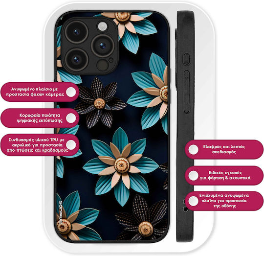Sonique 3D Blumenserie Hülle für Realme C30 Hellblau