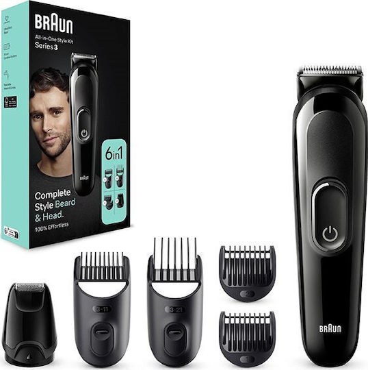 Braun Rechargeable Hair Clipper Black MGK3420