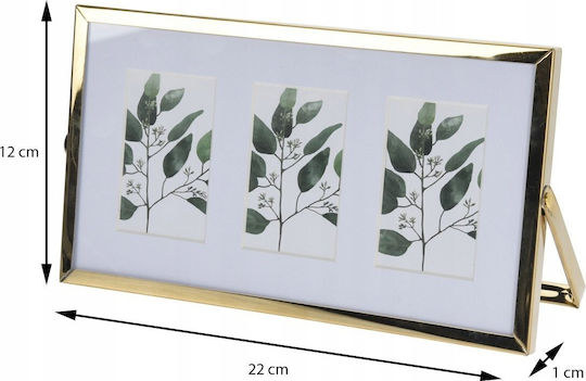 Metallrahmen Home Styling Kollektion Drei Fotos Passepartout 22 x 12 x 1 cm