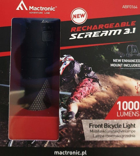 Mactronic ABF0164 Rechargeable Front Bicycle Light