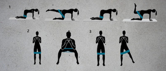Avento Mini Bänder für das Training Set 3Stück