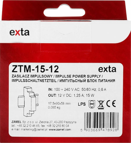 Zamel LED-Netzteil Leistung 15W mit Ausgangsspannung 12V