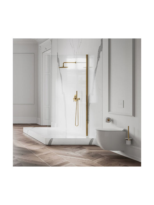 Omnires Set Mischer & Duschkopf für Wandmontage für Dusche Gold