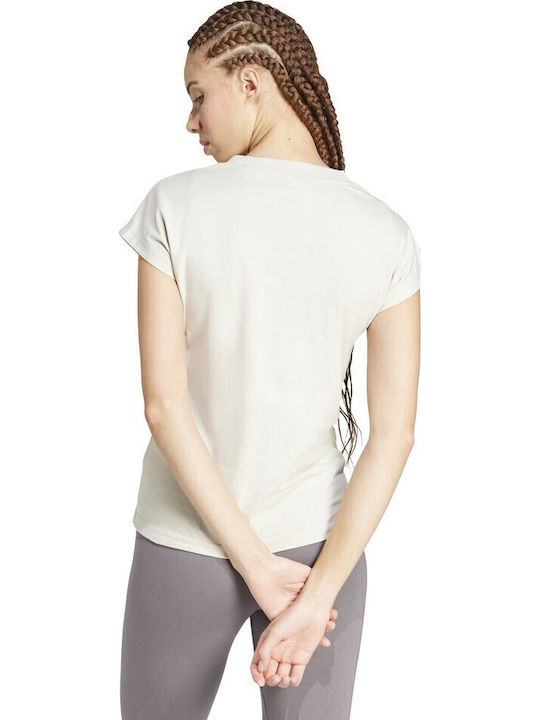 adidas Essentials Linear Μπλούζα Μπεζ