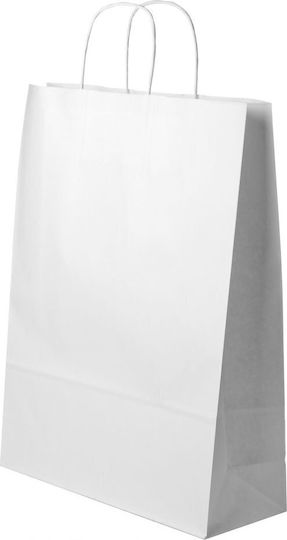 NC Koperty Χάρτινη Τσάντα για Δώρο Λευκή 24x32x10εκ. 10τμχ