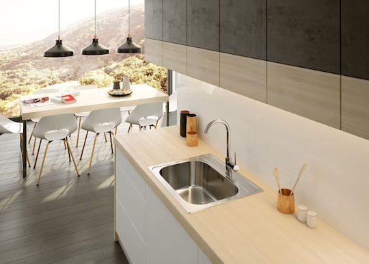Deante ZYU 3103 Drop-In Inox with Faucet M50xP60cm Silver Deante ZYU 3103 Drop-In Inox with Faucet M50xP60cm Silver