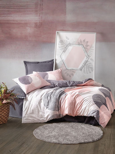 Cotton Box Σετ Διπλή 200x220cm Grey